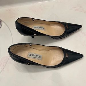 Jimmy Choo Black patent leather pumps
